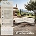 tectake® Gartenlounge Set 4-teilig, wetterfest, Gartenmöbel mit Aluminium-Gestell und Polywood-Tisch, verstellbare Rückenlehne, Gartenmöbel Set mit Kissen, Gartenlounge für Garten, Balkon, Terrasse