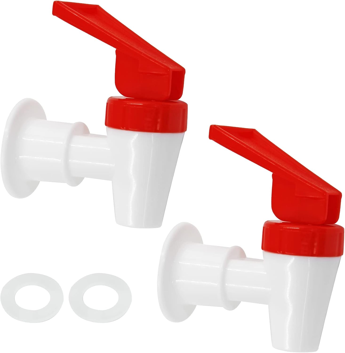 LifCratms 2Pcs Replacement Cooler Faucet, 2 Red Internal Thread Plastic