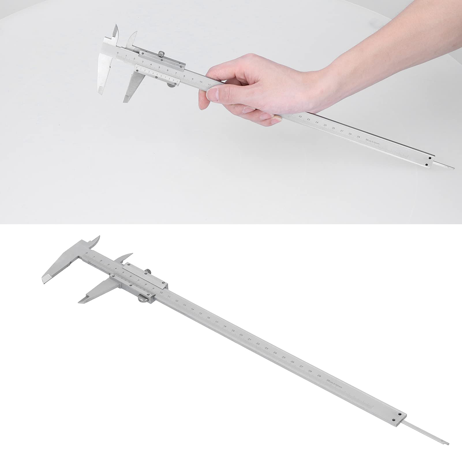 CHICIRIS Regla de Pie de Rey de Acero con Alto Contenido de Carbono con Escala Láser, 0-200 Mm para Mantenimiento de Electricistas (0-300MM)