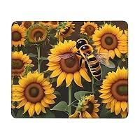 Tappetino Da Scrivania Grande Con Girasoli - 80x40 Cm, 3 Mm, Base Antiscivolo