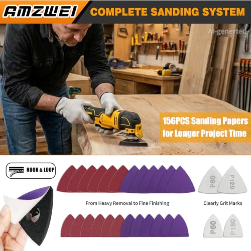 AMZWEI 190-Piece Oscillating Tool Accessory Kit