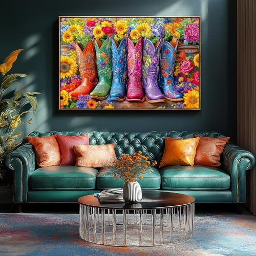 image for Blueforest Beautiful Boots and Flowers Puzzles for Adults 1000 Pieces 