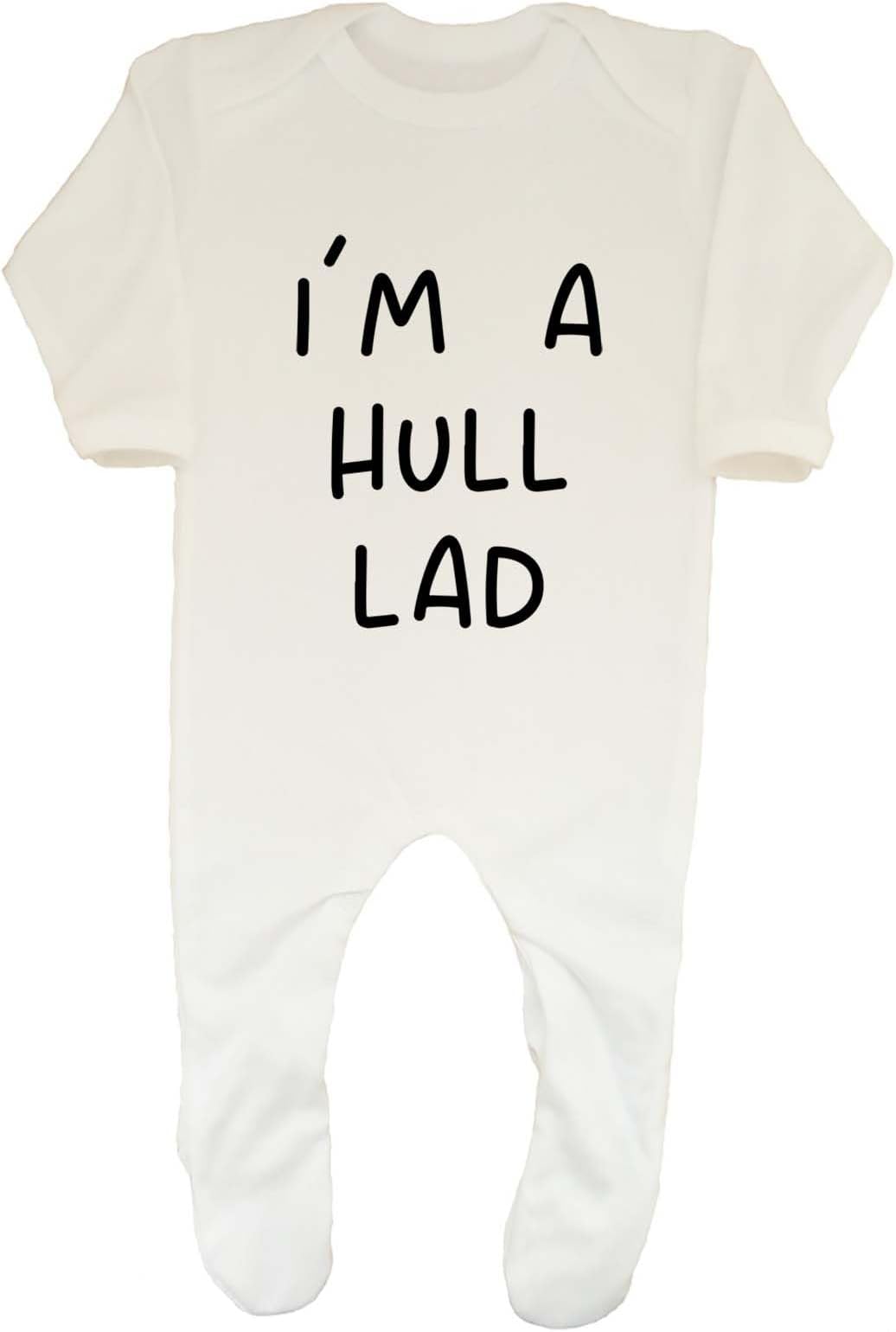 ShopagiftI'm a Hull Lad Baby Sleepsuit Romper Funny Hullensian Yorkshire Boys Girls