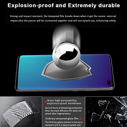 [2+2 Pack] Galaxy S10 Plus Screen Protector Include 2 Pack Tempered Glass Screen Protector + 2 Pack Tempered Glass Camera Lens Protector,9H Hardness,3D Curved,Anti-Scratch For Samsung Galaxy S10 Plus #TOP5