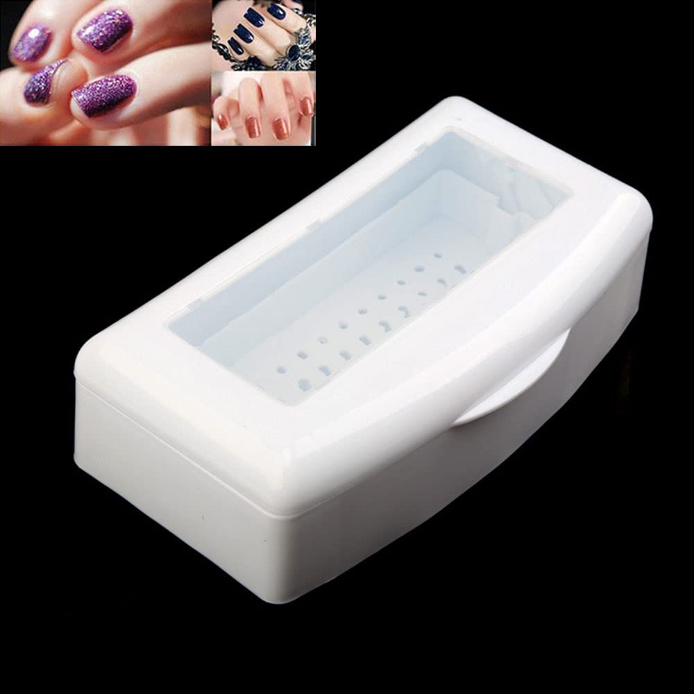 2 vaschette per sterilizzazione barbicida, con coperchio trasparente, contenitore sterilizzatore per strumenti per manicure e disinfezione pulita