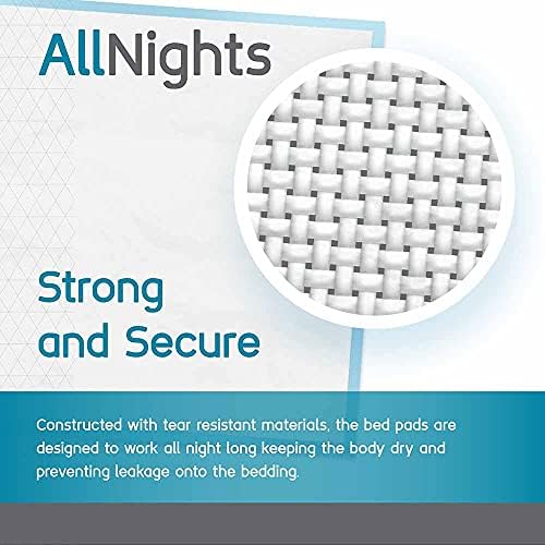Drylife All Nights Disposable Incontinence Bed Pads | Fast Absorption, Odour Locking, Soft, Comfortable, Strong & Secure | Suitable for All Ages - 60cm x 90cm (1 Pack of 20)