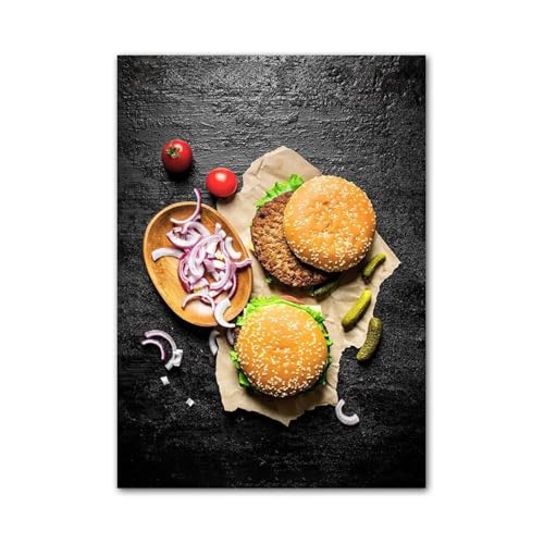 Décoration de cuisine originale poster pizza LEMST toile murale humour H