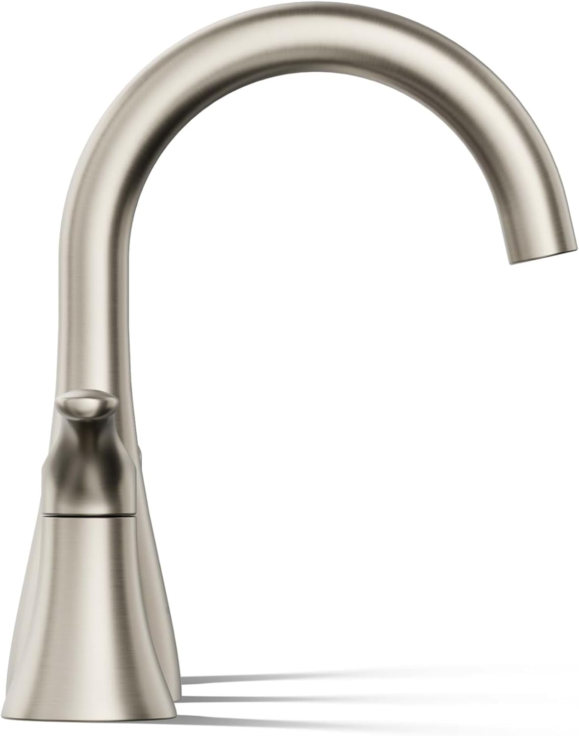 KOHLER K-27390-4N-BN Simplice® Widespread Bathroom Sink Faucet, Two Lever Handles and Clicker Drain, Bathroom Faucets, 0.5 GPM, Vibrant Brushed Nickel