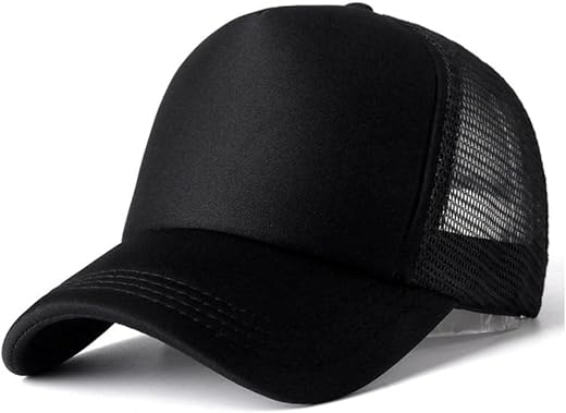 Handcuffs Caps Stylish Casual Baseball Half Mesh Adjustable Cap for Men Women (Black)