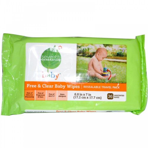 Seventh Generation Baby Wipes Travel Pack 36ct
