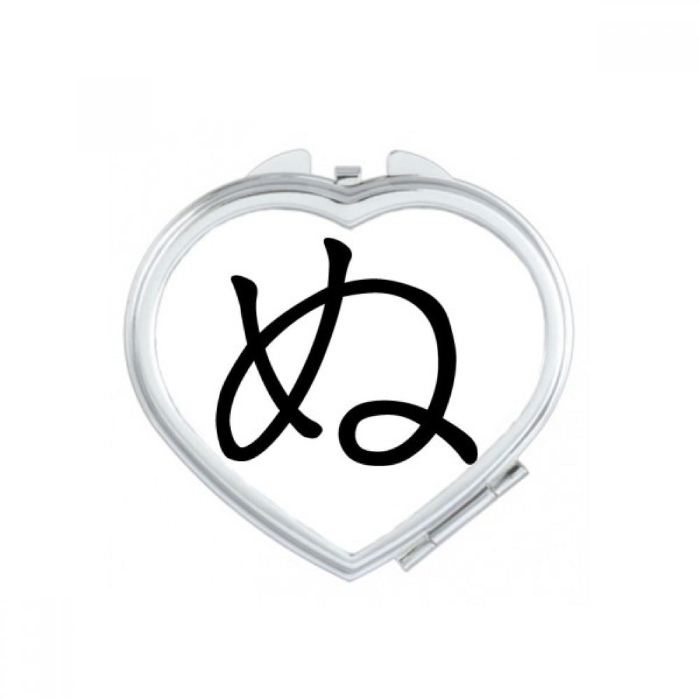 Miroir de poche katakana ne coeur mignon petit miroir portable pour sac à main