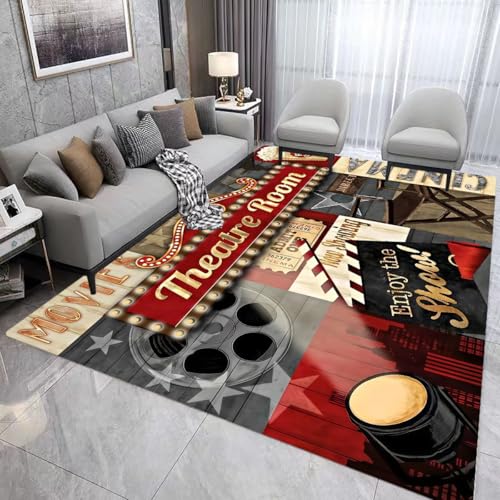Tapete suave vintage para sala de cine 5'x7' miniatura 2