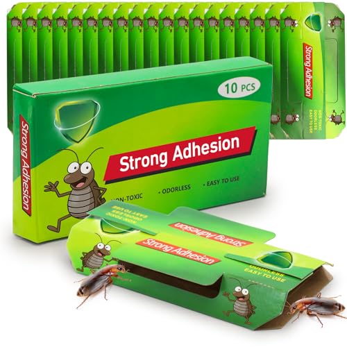 20 Piezas (2x10) Control de Cucarachas Tablero Adhesivo, para el Monitoreo de Cucarachas en la Cocina, Sala, Hogar u Oficina (Sin Ingredientes Insecticidas)