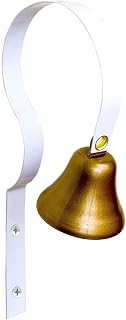 barkOutfitters GoGo Bell Dog Doorbell - Safe Solid Metal Potty Training Bell for Housetraining Puppies & Dogs, Easy Install (White)
