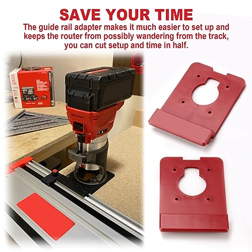 seork Track Saw Guide Rail Fit for Milwaukee Track Saw Guide Rail,Compatible with Milwaukee M18 2723-20 Guide Rail-for Cordless and Corded Trim Routers-2 Pcs