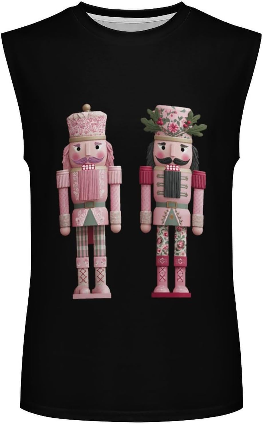 Nutcrackers Christmas Men Summer Sleeveless Crew Neck Top 5XL