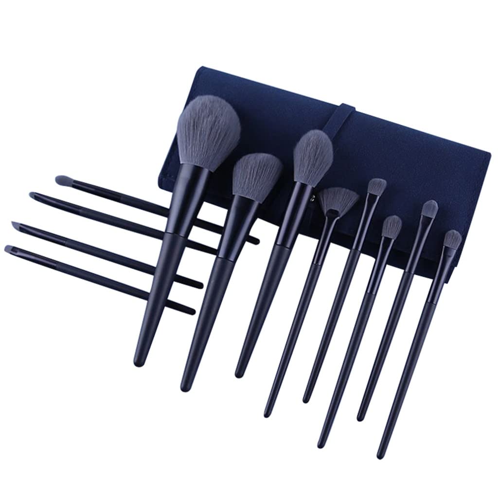 Juego de 12 brochas de Maquillaje de Pelo Natural Phantom Blue, brocha para Base, Polvos, Colorete, brocha de Maquillaje Profesional para Rostro