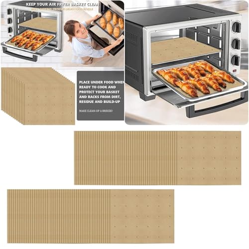 11" X 9" Pre-Cut Parchment Sheets, 100pcs Non-Stick Silicone Coated Greaseproof Waterproof Parchment Paper for Baking, High Temperature Resistance Parchment Paper for Air Fryer Oven Steamer Tray (A) - image 4
