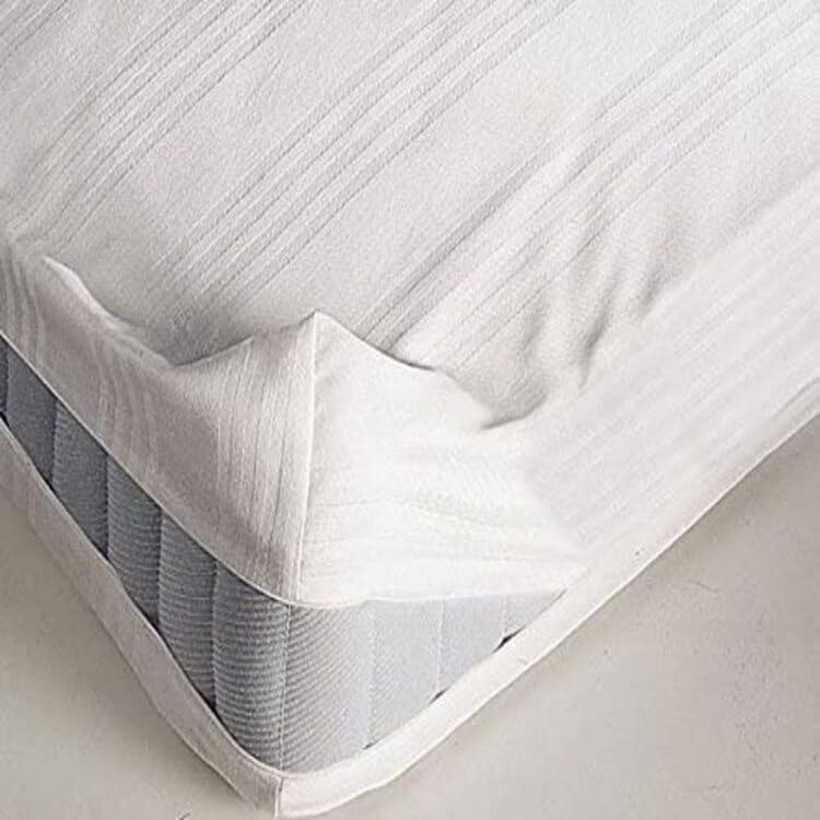 Coprimaterasso Con Cerniera A Sacco In Puro Cotone – Per Materassi Fino A 25 Cm Di Spessore, Lavabile, Traspirante, Taglia Singolo 85x195+25 Cm