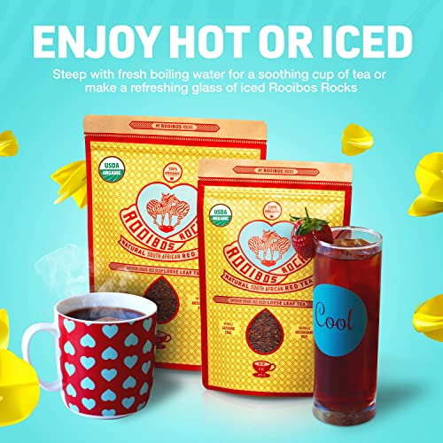 Naturally Sweet Organic Rooibos Tea - 8 Oz Premium Loose Leaf Rooibos Tea - Caffeine And Sugar Free Red Rooibos Tea With No Bitter Aftertaste And Rich In Antioxidants #TOP5