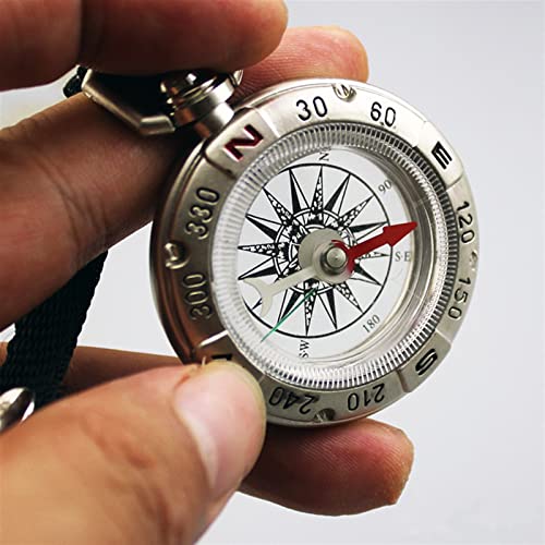 Brújula outdoor metálica con correa y lanyard miniatura 6