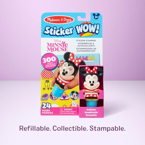 Melissa & Doug Sticker Wow!™ 24-Page Activity Pad and Sticker Stamper, 300 Stickers, Arts and Crafts Fidget Toy Collectible Character – Disney Minnie Mouse - for Kids Ages 3+ - FSC Certified - Image 6