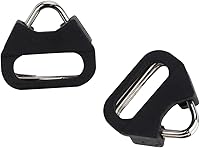 Vista 2 de Leftfoto Anillo dividido triangular de acero inoxidable, anillo de gancho para correa de cámara, con tapa de plástico, para cinturón para correa