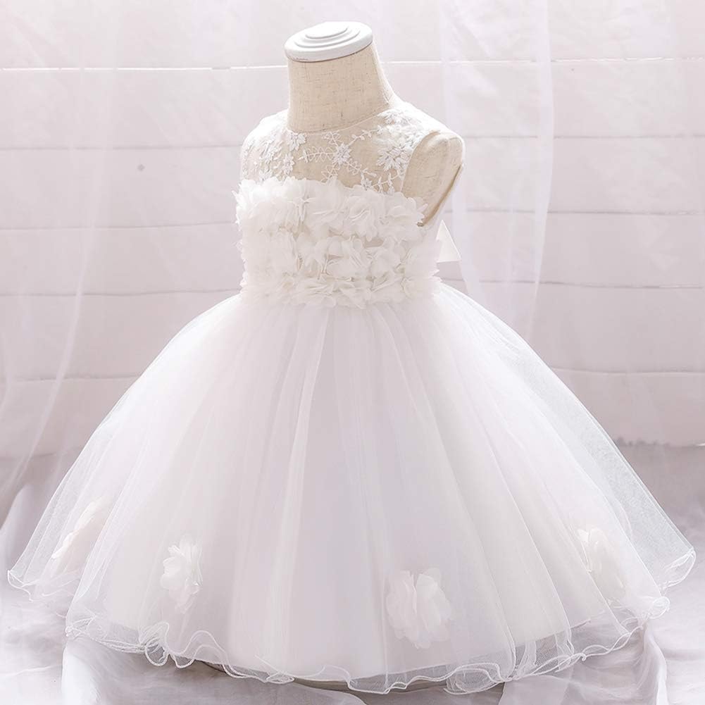 ODASDO Baby Girl Flower Dress Infant Wedding Bridesmaid Birthday Party Pageant Tutu Tulle Princess Dresses for 6-24M - Image 3