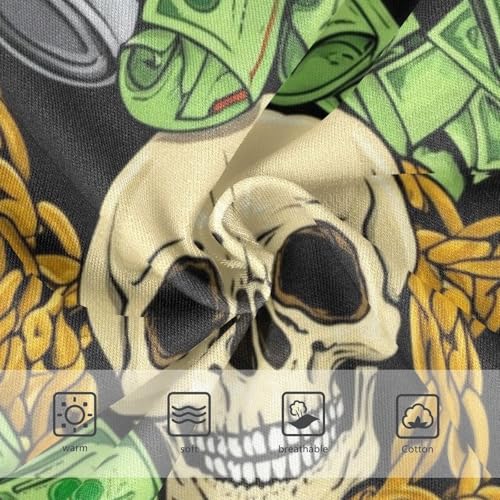 Beige Skulls Banknote Black Toddler Girls Underwear 2t Cotton Panties for Girl Pattern Briefs Kids Undies3