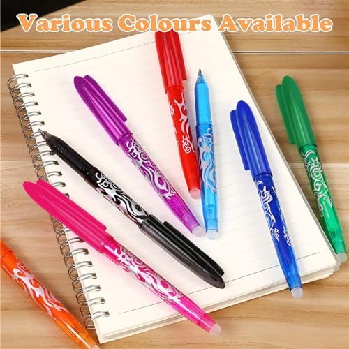 Bolígrafos borrables gel multicolor 8 unidades 0.5mm miniatura 6