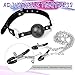 itfmypn Sex Bondage BDSM Bondaged Restraints Set Sex Toy with Breathable Ball Gag Nipple Clamp Clitoris Clip & Analplug Included Adults SM Games Sex Toys for Couples