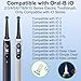 KHBD 8 Pack Brush Heads Compatible with Oral b iO Electric Toothbrushes, Toothbrush Head for Oral B iO 2/3/3S/3N/4/4N/5/5N/6/6N/7/... Way/Kids Series, Black