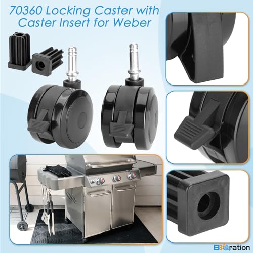 Image of 70360 Locking Caster with Insert for Weber Spirit E-310 S-310 Genesis E-320