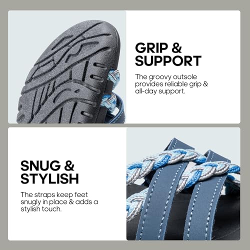 Image of DREAM PAIRS Womens Sandals Light Weight Hiking Sandals for Women Comfortable Athletic Quick-Drying Walking Hiking Water Sandals