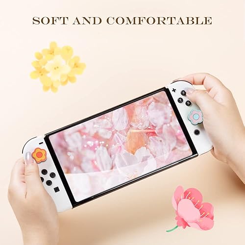 Miniatura 4 de PERFECTSIGHT Agarre para el pulgar Switch, lindas tapas de joystick para Nintendo Switch, 4 piezas de cubierta para pulgar para Switch LiteOLED,