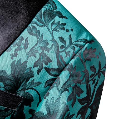 Image of Barry. Wang Men's Sport Coats & Blazers Flower Suit Jacket 1 Button Paisley Tuxedo Mardi Gras Carnival Parade Gift