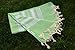Dandelion - Basic Pattern - Naturally-Dyed Cotton Turkish Towel Peshtemal - 71x39 Inches - Pistachio Green