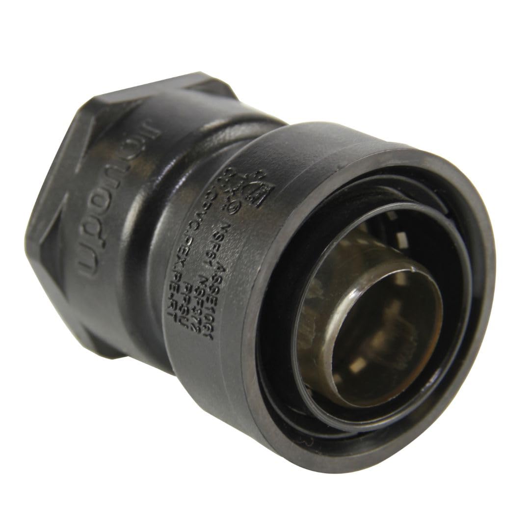 UponorTotalFit 1 inch Female Threaded Adapter NPT, Push-to-Connect Engineered Polymer Fitting System for PEX, PE-RT, CPVC, and Copper - TF4571010