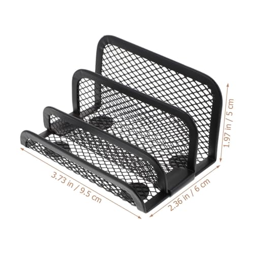 Soporte de tarjetas de presentacion minimalista con diseño sencillo de hierro negro premium 2