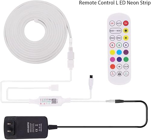 Miniatura 7 de XUNATA Tira de neón LED RGB Bluetooth, SMD 5050 72LEDsm, tira de luz de neón multicolor, tubo de neón LED flexible impermeable con control remoto de