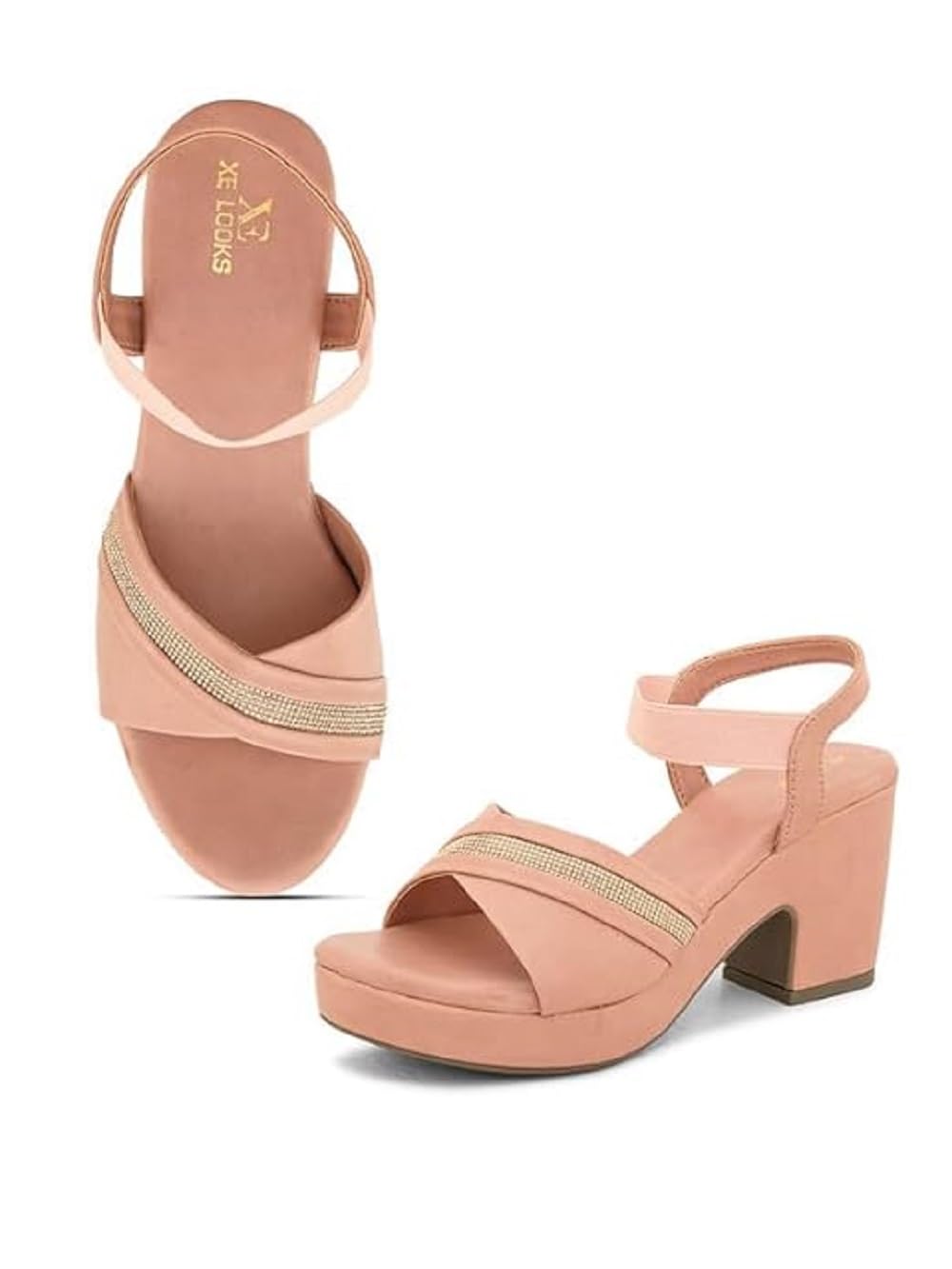 Fashion Sandals | Faux Leather Comfortable,Trendy and Stylish Block Heel With Ankle Straps | For Wedding Occasion| For Women & Girls-image-40
