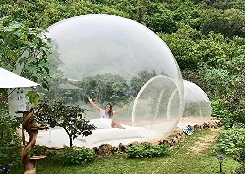 Indoor, Outdoor Bubble Tent 19 Foot Long Large Tent, Inflatable Tent 13 Foot Sphere, Pop up Tent Camping Tent, 4-8 People, Glamorous Hot Yoga Inflatable Igloo, Bubble Tent with Blower