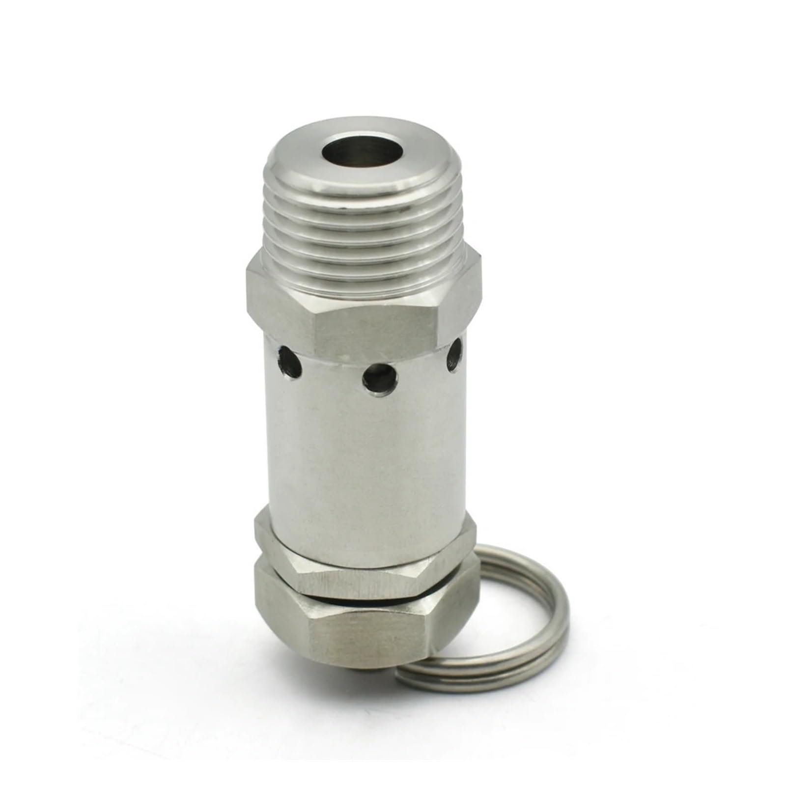 Sicherheitsventil Federsicherheitsventil 304 Edelstahl 1/8'1/4' -1/2' BSPT NPT Außengewinde 1-10 Bar Auspuff for Luftkompressoren für Warmwasserbereiter