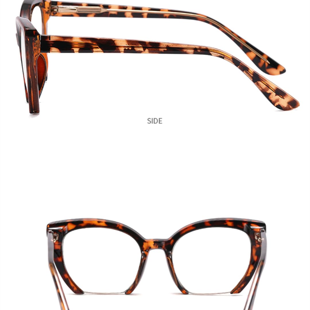 Montature per occhiali da sole retrò Cat Eye da donna, semi-senza montatura, montature per occhiali da uomo alla moda