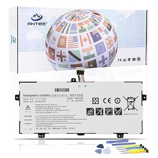 AA-PBUN4AR Laptop Battery for Samsung ATIV Book 9 Spin 940X3L 900X5L NP940X3L NP940X3L-K02CN NP900X5L NP900X5L-K02US NT900X5L NT900X5H NT900X5M NT900X5P NT900X5WI NT900X5W NT901X5L NT901X5LI 7.7V 39Wh