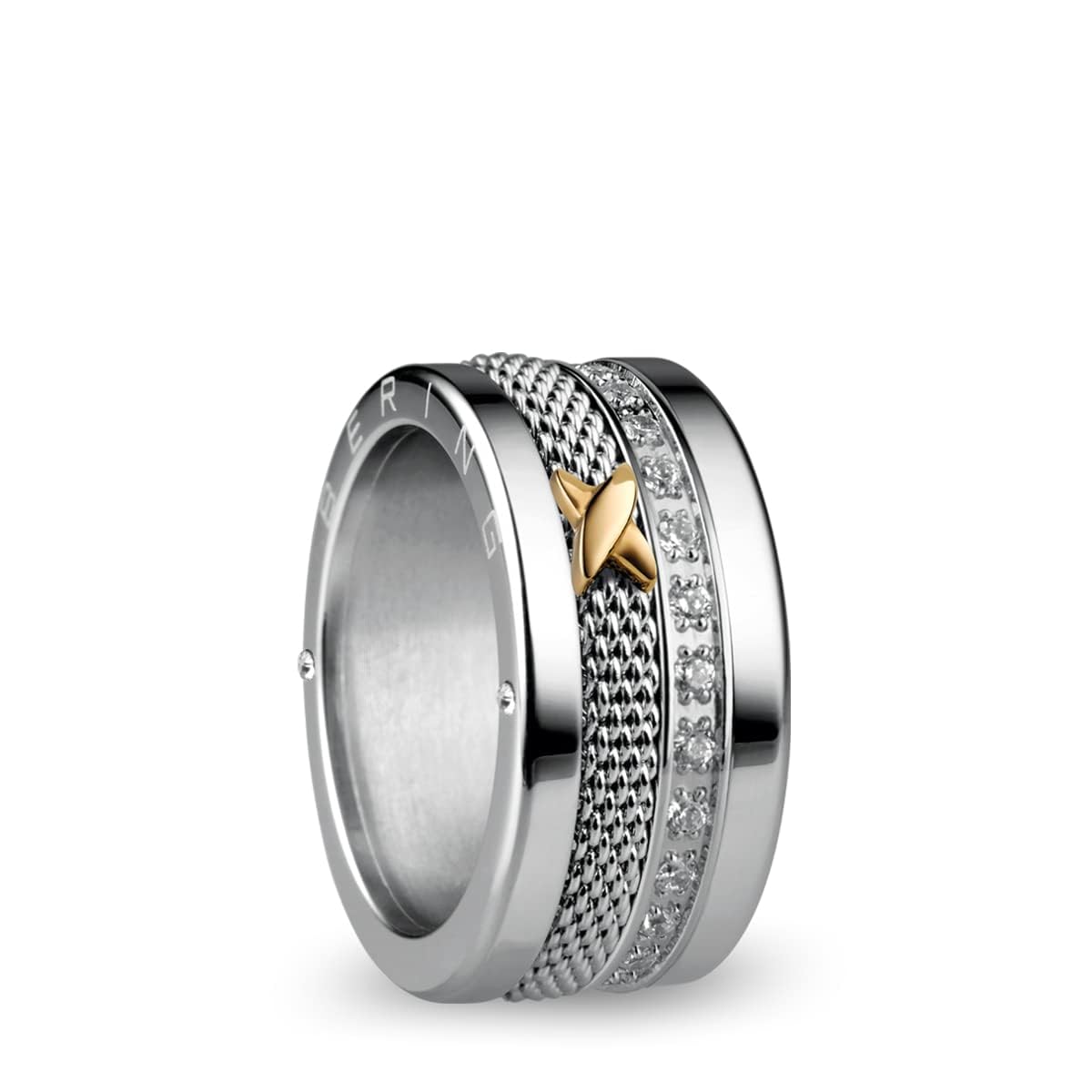 BERING Damen Ring in glänzendem silber - Arctic Symphony Collection aus Edelstahl - Themse