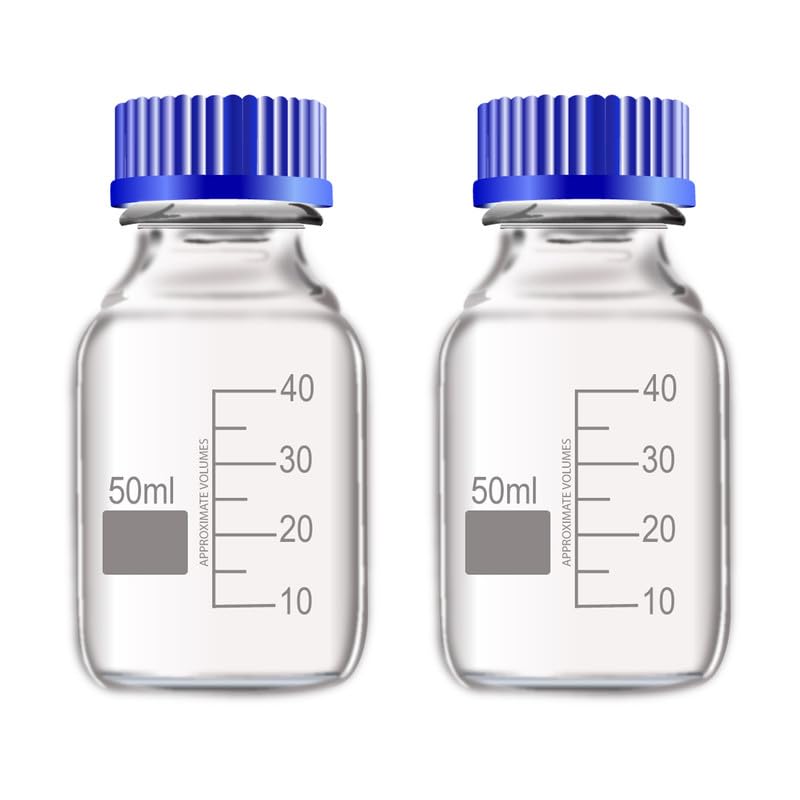 OCTA Borosilicate Glass Narrow Mouth Reagent Bottle with Screw Cap 50ml Pack of 2 - Durable, Thermal Shock Resistant, and Leak-Proof. Ideal for Secure Storage Laboratory Chemicals and Samples (B0DC6QDMTJ) Amazon Price History, Amazon Price Tracker