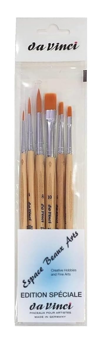 Davinci GH303 Junior Synthetics Malerpinsel, rund Serie 303, Größe, 1, 4, 8. und Davinci GH304 Junior Synthetics Malerpinsel, flach Serie 304,Größe 4,6,10