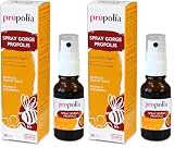 PROPOLIA - Spray Gorge - Propolis, Miel, Thym & Eucalyptus- Irritations de la gorge et de la bouche - 100% naturel - Complément alimentaire - Fabriqué en France - 20 ml (Lot de 2)