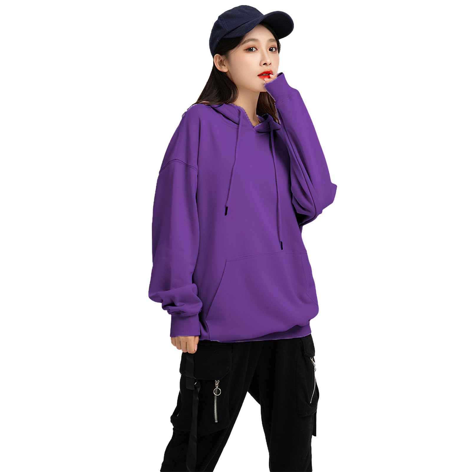 Unisex Hombre Mujer Terciopelo Forrado Algodón Hoodies Casual Sudaderas con Capucha Pullover Lisa